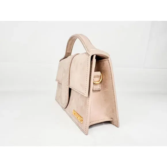 Jacquemus Le Grand Bambino Nubuck Leather Top Handle Bag Beige - Picture 4 of 9